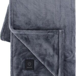 Brookstone Heated Throw Blanket - 4 Heat Settings, 4-Hour Auto Shut Off, 50"x60"
